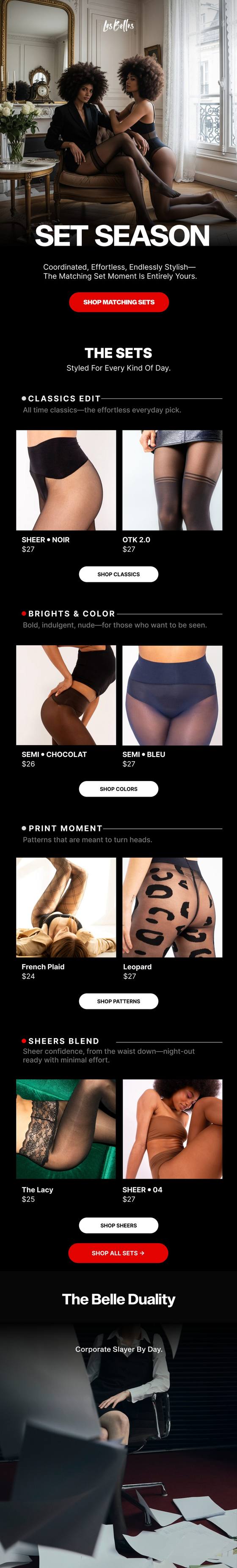 Les Belles Set Season